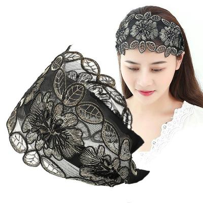 Sommer Atmungsaktives Besticktes Haarspangen Stirnband für Frauen - Schlichter Koreanischer Stil, Breiter Rand, Weiß