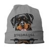 Rottweiler Dog Bonnet Hat Knitted Hats Unisex Women Fashion Unisex Pet Animal Winter Warm Skullies Beanies Caps