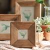 Rustic Retro Style Photo Frame For Tabletop Home Decoration, Handmade with Natural Brown Pine Wooden Picture Frame