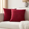Velvet Solid Pillow Cover Removable Washable Sofa Cushion Case Soft Cozy Home Decor Elegant Comfortable Accent