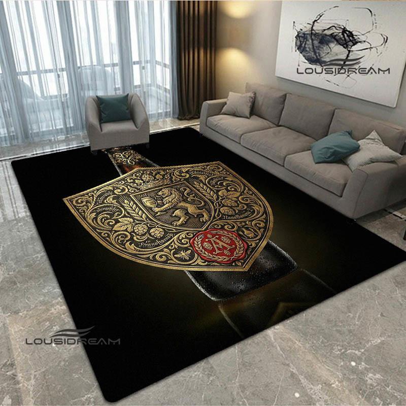 Hertog jan LOGO bedruckter Teppich Rutschfester Teppich Mode Yoga-Matte Schlafzimmerdekor Teppiche Wohnzimmer Waschraum Bodenmatte Geburtstagsgeschenk