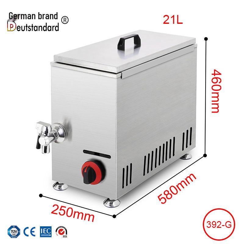 Gas Deep Fryer for Cheese and Ham Hot Dog Sticks, 12-Piece, 21L Capacity