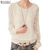 Top Corto da Donna a Maniche Lunghe Vintage a Pois con