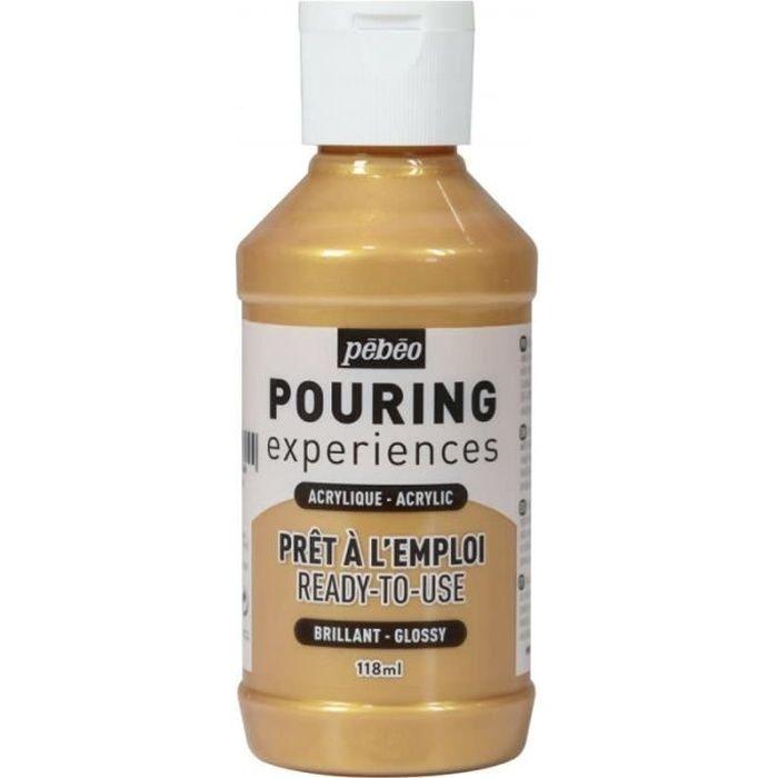 Peinture Acrylique - Pébéo - Pouring - 118 ml - Or Métallique - Mixte