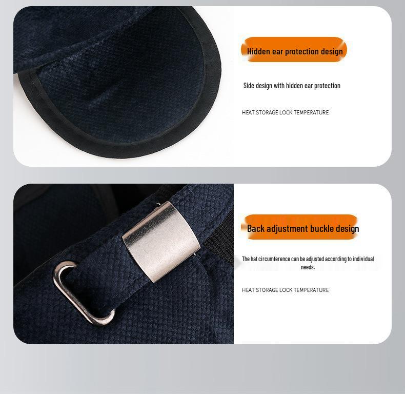 Men's Warm Winter Baseball Cap with Ear Protection and Velvet Lining - Fashion Logo Duckbill Hat for Middle-aged and Elderly Adults