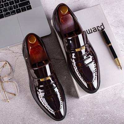 Patent Leather Men Shoes Slip On Oxfords for Male Wedding Party Office Work Shoes Plus Size Classic Business Casual Fashion Shoe