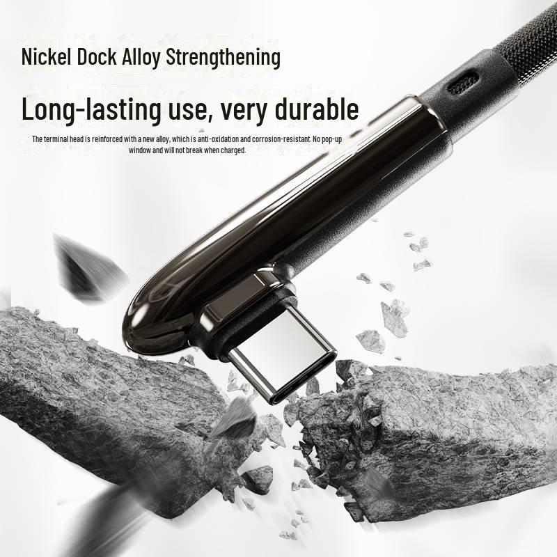 PISEN L-Head 60W Fast Charging Elbow Cable for Apple, Huawei, and Mobile Gaming Devices