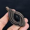 Shungite Pendant, Handmade Gemstone 999 Copper Wire Wrap Pendant Antique Jewelry, For Gift Copper Jewelry
