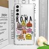 Trendiges Korea Paris New York City Klare Handyhülle für Samsung Galaxy S25 S24 S23 S22 Ultra S21 Plus S20 FE A55 Weiche Hülle Fundas