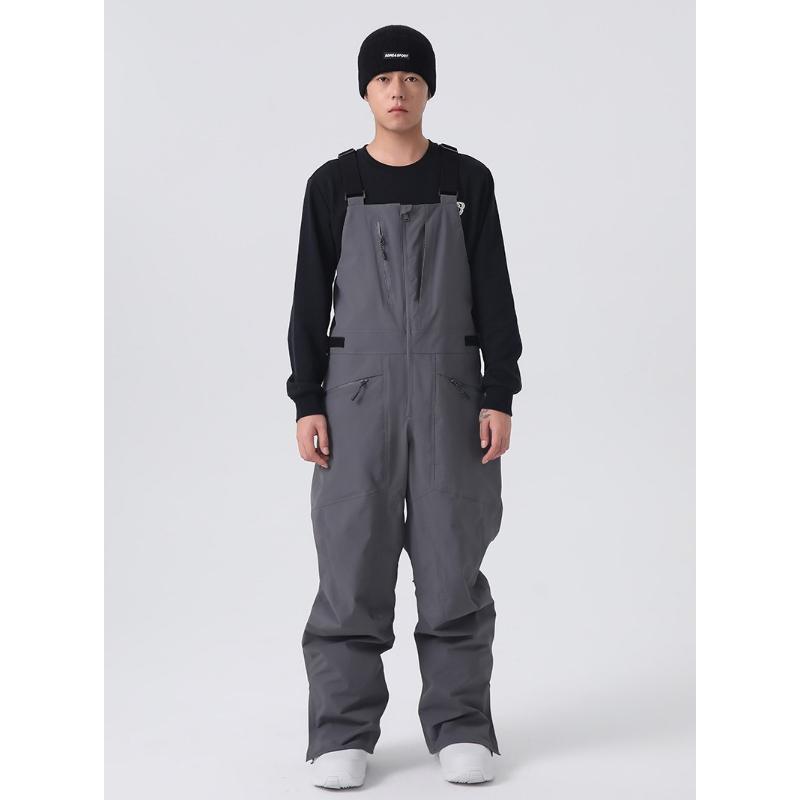 Ski Bibs for Women and Men Breathable Loose Fit Skiing Snow Bibs Pants Waterproof Snowboarding Pants Insulated Winter Outdoor Snowboard Overalls