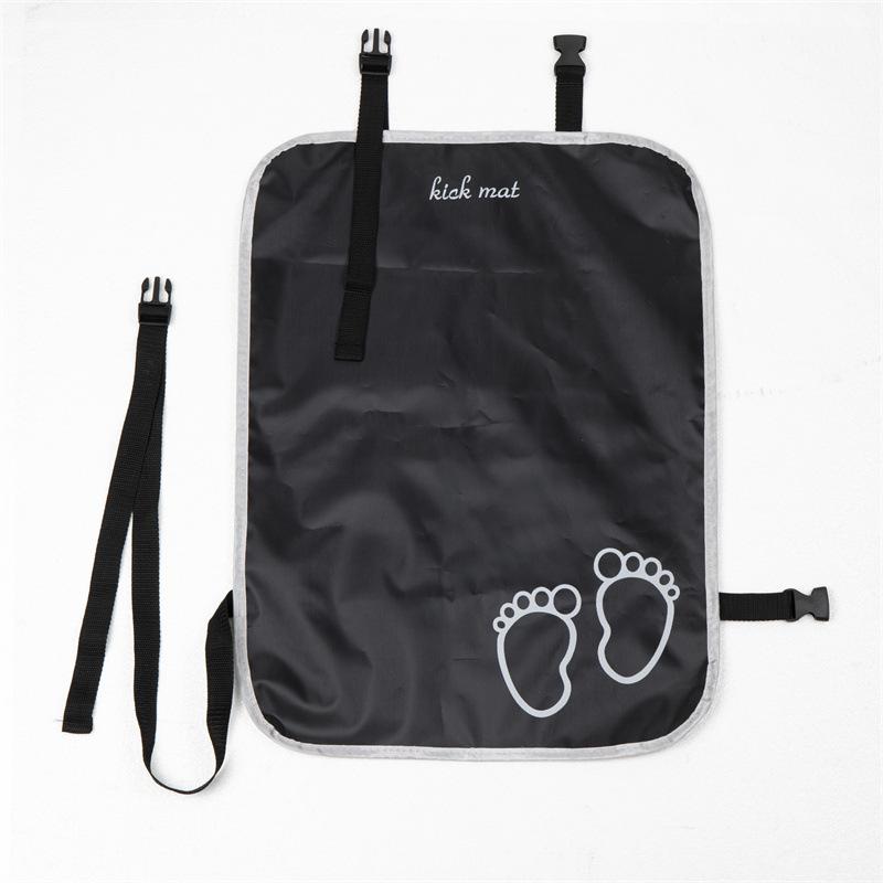 

2PCS Kids Car Kick Mat - Waterproof Anti-Slip Seat Protector for Sedan/SUV Back Seat, Anti-Slip (Black)