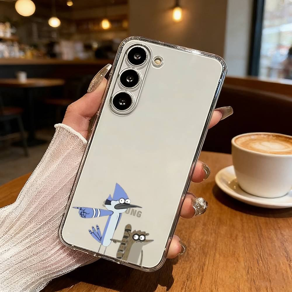 R-RegularES Cute Show Phone Case For Samsung S25,S24,S21,S22,S23,S30,Ultra,S20,Plus,Fe,Lite Transparent Cover Samsung S23plus5G