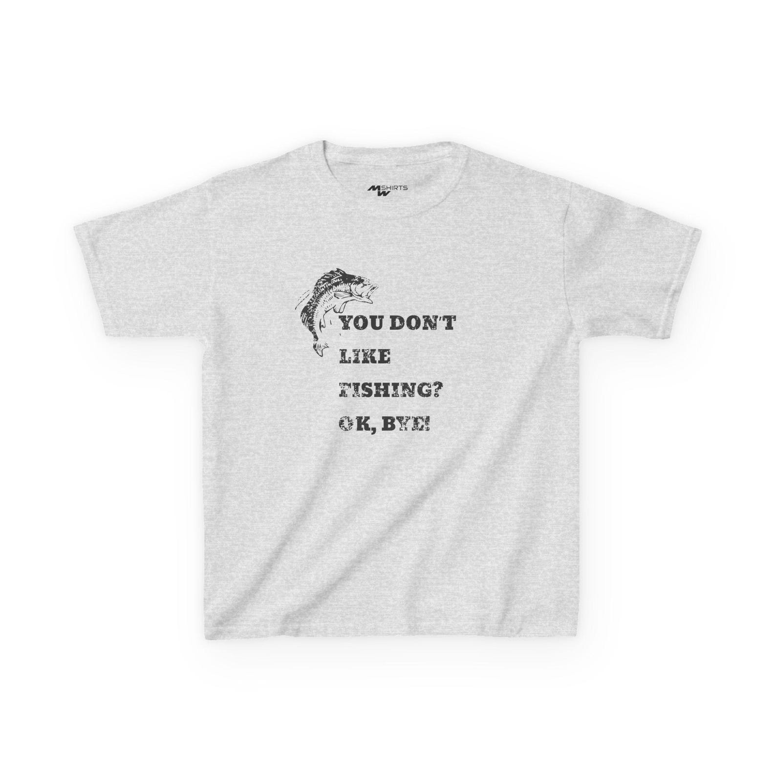Fishing Humor Kids Tee: Playful Cotton Shirt for Young Anglers S