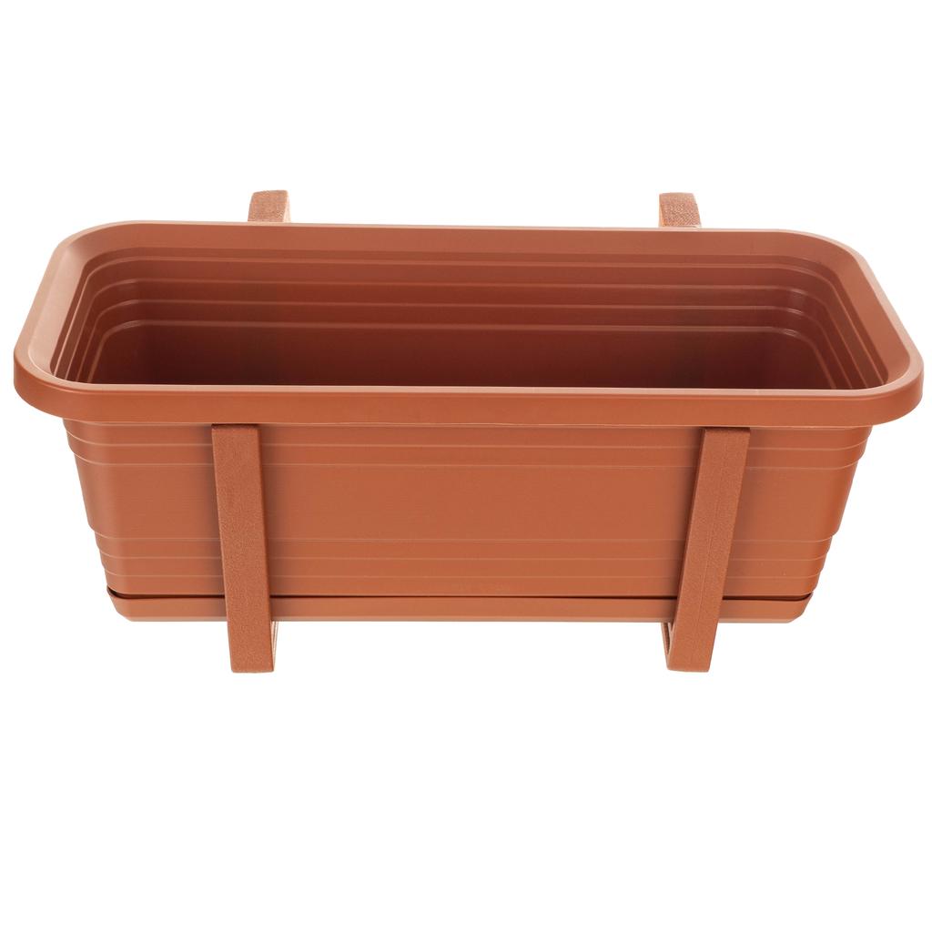 KADAX Balcony Box Flower Pot Planter Handles Saucer Balcony Railing
