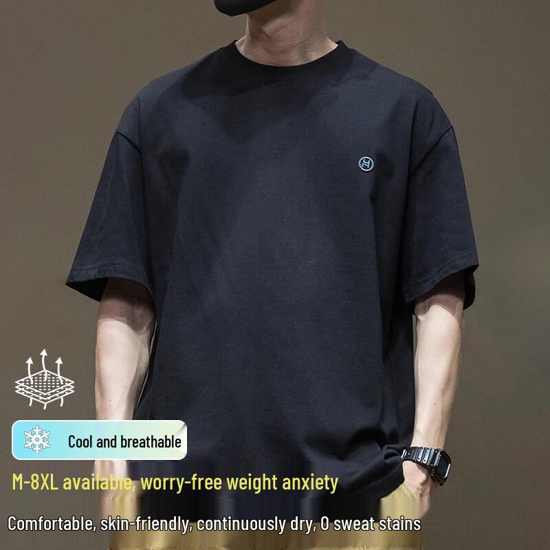 

Men s Quick Dry Ice Silk Loose Fit T-Shirt 5XL