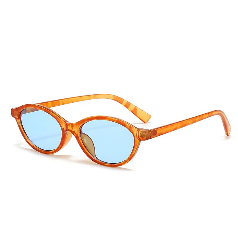 Retro Oval Shaped Small Frame Sunglasses European and American Men Women Trendy Round Face Slimming Street Hip-hop Sun Glasses