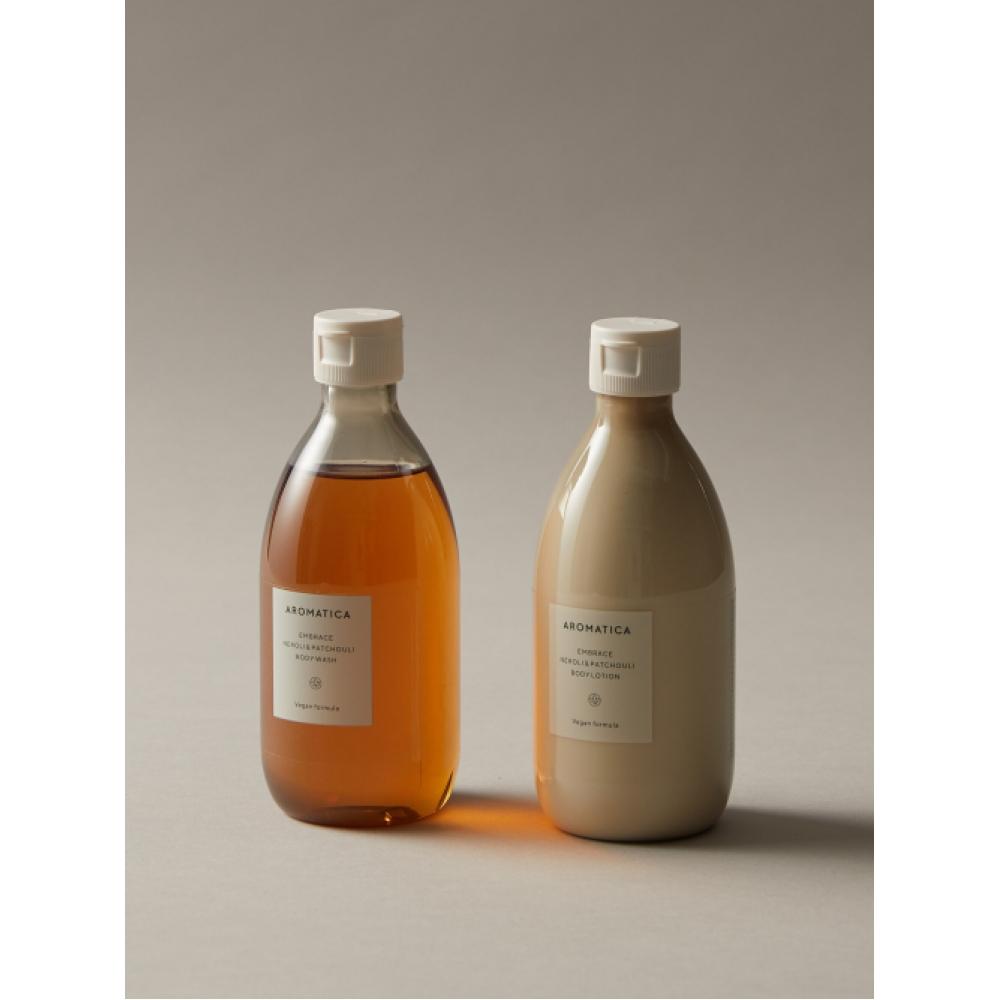 Aromatica Floral Scent Gift Wrap Embrace Body Wash Lotion Set EMBRACE BODY WASH 300 ML + BODY LOTION 300 ML