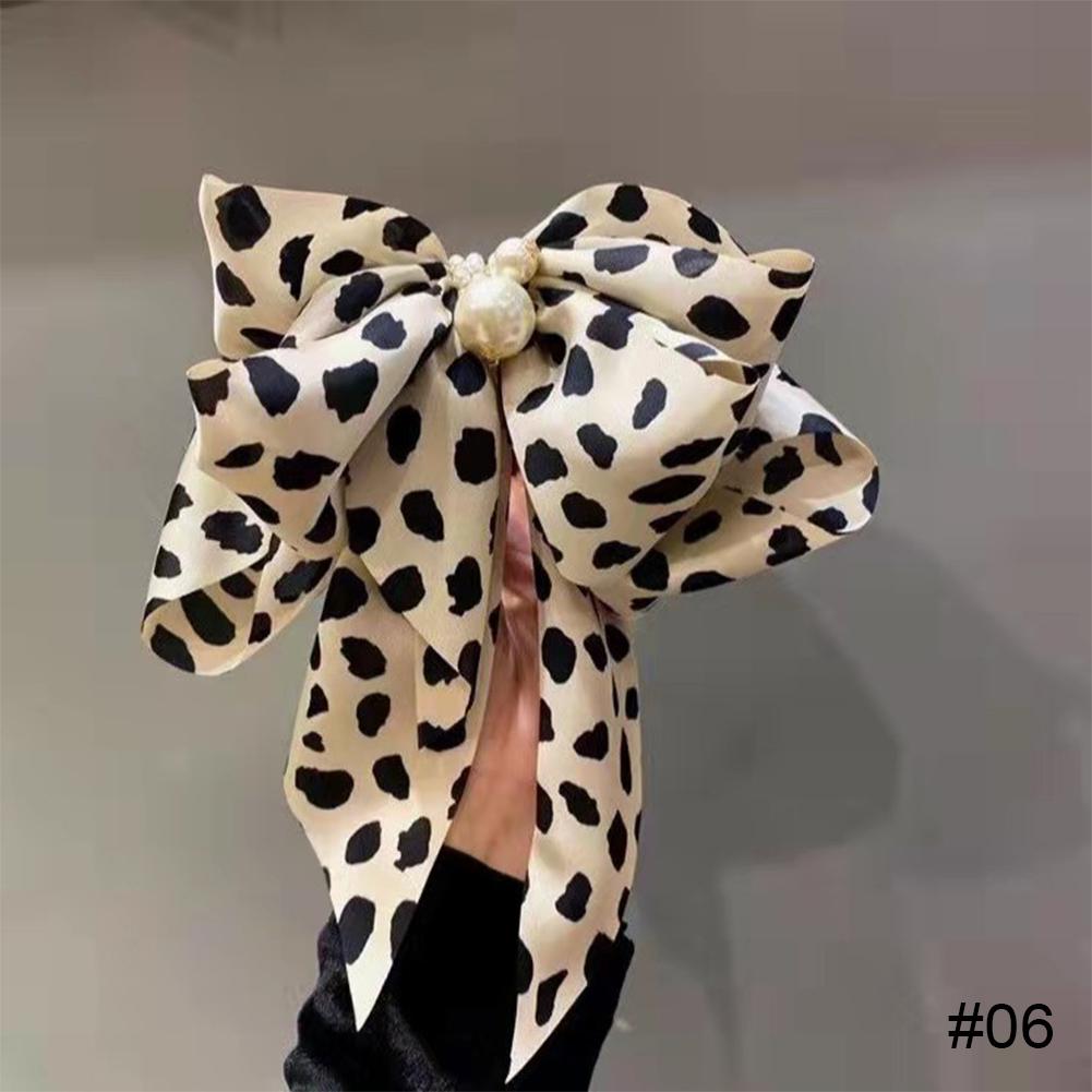 

Шифоновая заколка для волос с бантом и жемчугом, пружинная заколка для волос, модные универсальные заколки для волос, темпераментная шпилька 06