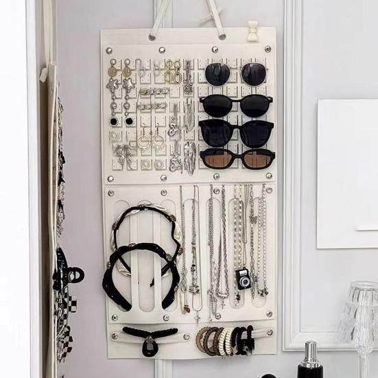 Earrings Necklace Storage Hanger Large Capacity Simple Installation Multipurpose Wall-Mounted Hair Clip Hairband Holder