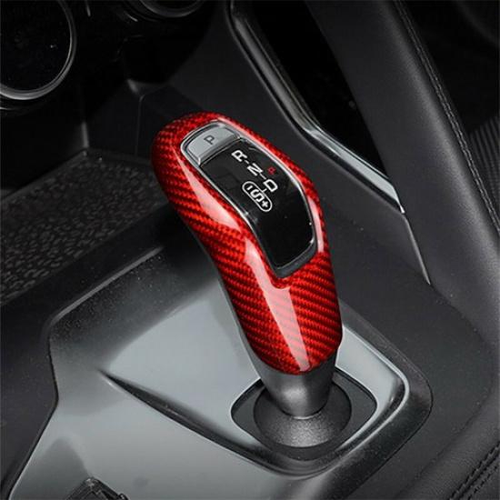Real Carbon Fiber Car Center Gear Shift Knob Cover Case For Jaguar E-PACE 2018