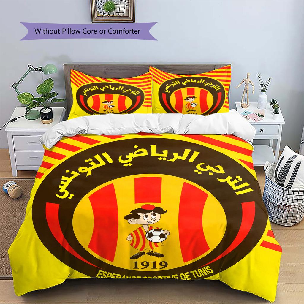 Espérance Sportive de Tunis  Pattern Bedding Quilt Set  Home Decoration  Gift (1 * duvet cover + 2 * pillowcase  without core)