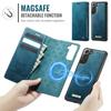 For Samsung Galaxy S21 FE 5G Case CASEME C49 Compatible with MagSafe RFID Blocking Detachable Wallet Leather Phone Cover