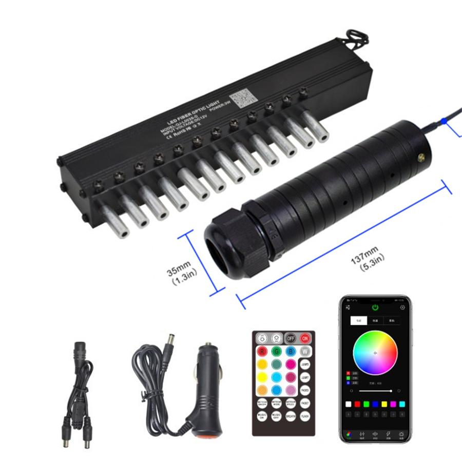 Car Fiber Optic Light RGBW Ceiling Star Light Shooting Meteor Effect APP Control