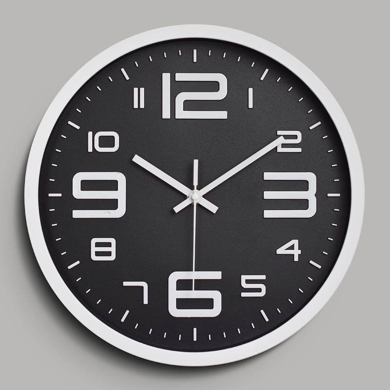 

12 дюймов 30 см Пластиковые настенные часы Кварцевые часы Настенные часы для спальни гостиной Простые часы Гость