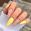24Pcs Pink Matte French Leopard Square Coffin Press On Nails Artificial Acrylic Fake Nails For Women