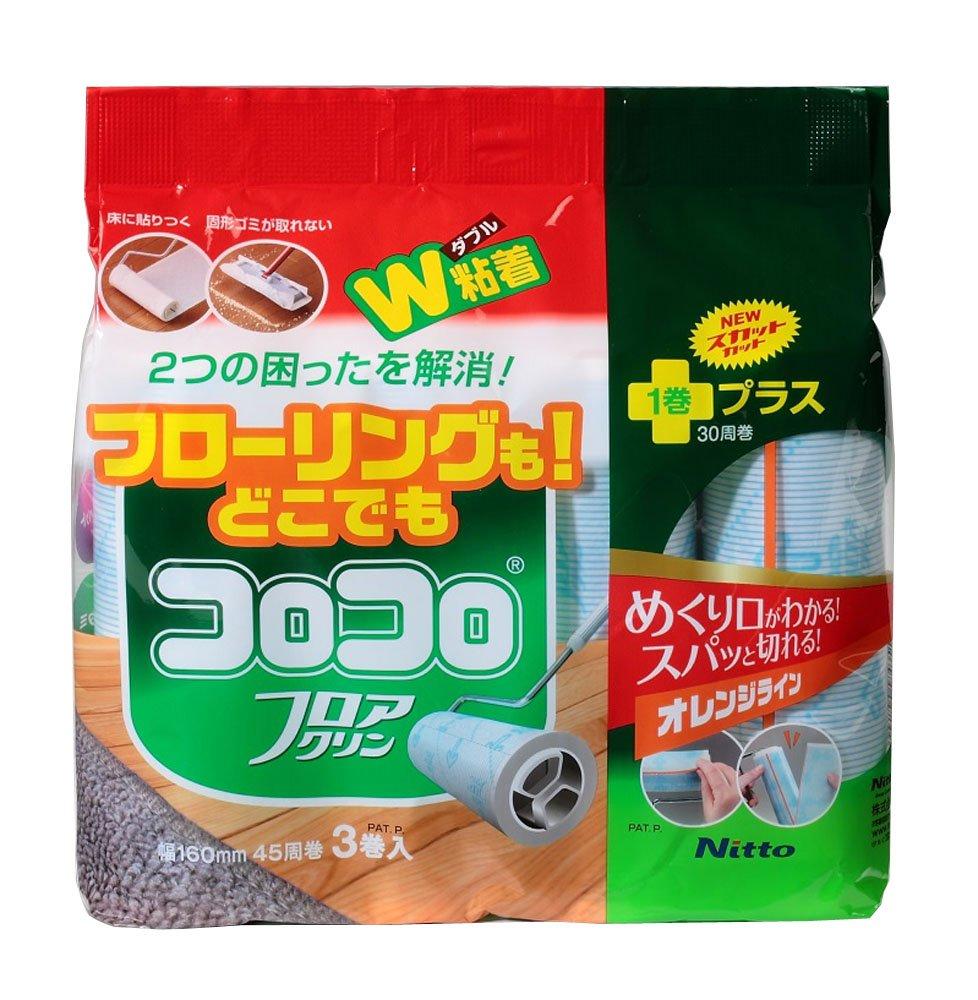 

Nitto Corocoro Сменная лента для пола Ограниченное дополнительное количество Совместима с напольными покрытиями и коврами Уборка пола 45 листов x 3 рулона Уборка пола SC 30