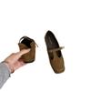 Inner heightening retro suede small leather shoes women's shoes 2025 spring and autumn Mary Jane single shoes French gentle evening shoes