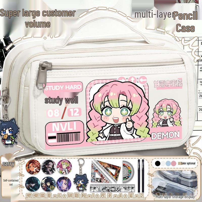 Demon Slayer Mitsuri Kanroji Large Capacity Pencil Case for Students