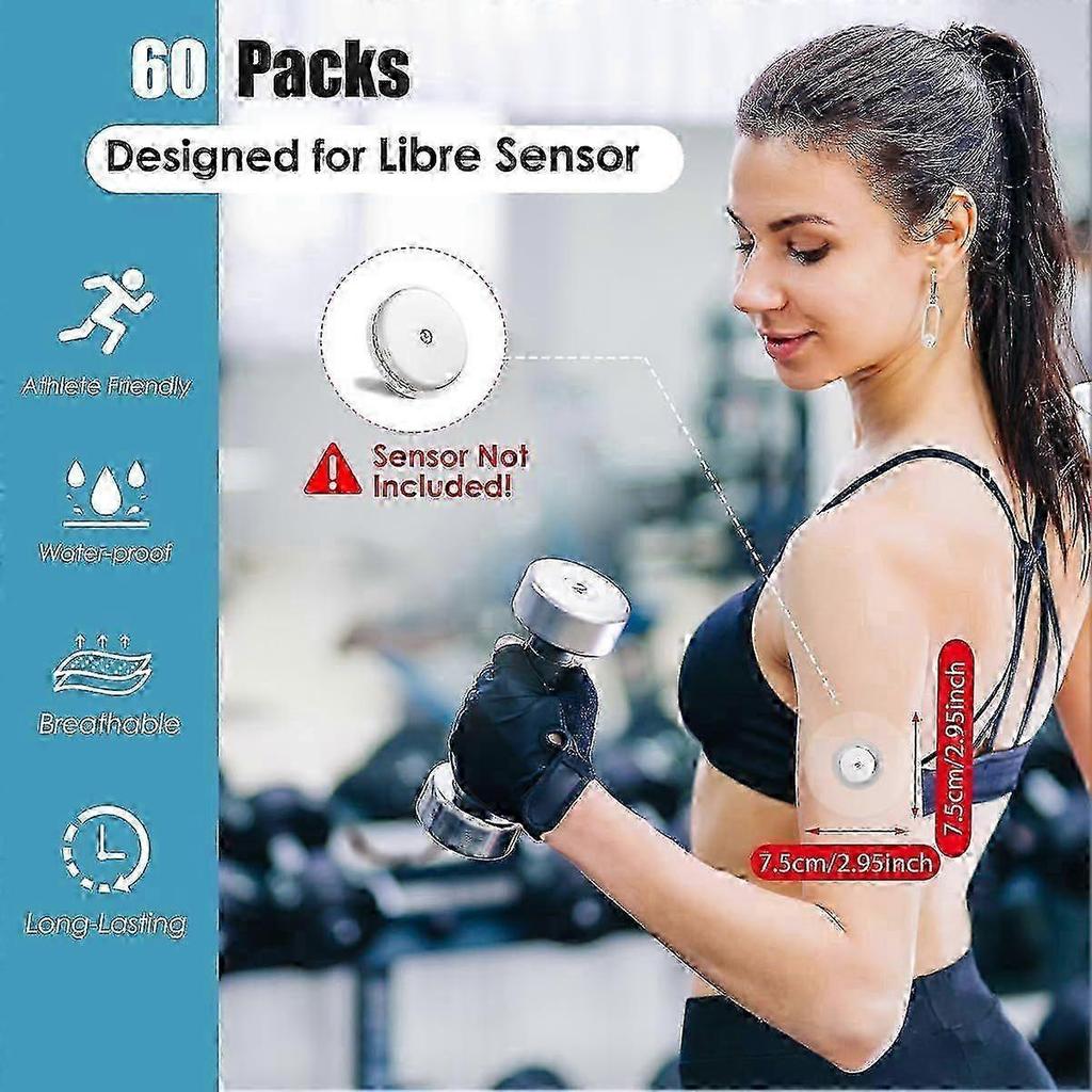 Housses de Capteur Imperméables pour Freestyle Libre 2 - Lot de 60 Protections Adhésives