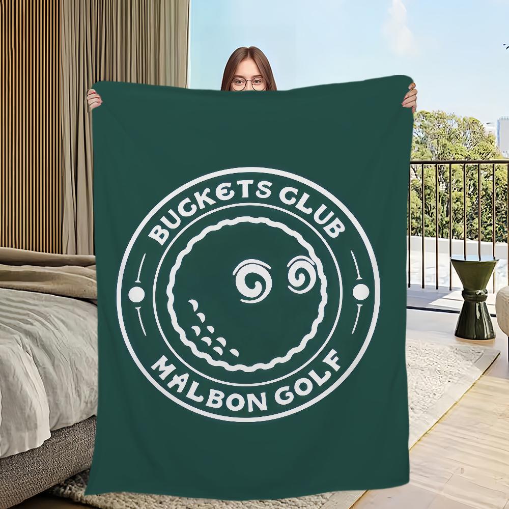 

art Golf Flannel fashion cool warm comfort soft plush blanket for sofa logo living room hogar M-malbon bedroom travel gift home 30x40in