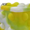 Baby Teething Toy Stress Relief Macaron Gradient Color Food-Grade Silicone Bubble 3D Cube Sensory Fidget Popper Hand-Eye Coordination Development