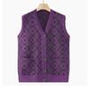 Seniors Vest Grandma Vest Sweater Knitted Cardigan Clothes Autumn Winter Jacket
