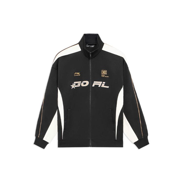Спортивная коллекция Li Ning Свитшоты Унисекс Черный Воротник-стойка Умеренный Кардиган AWDS989-3 XL