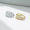 Gold White Zircon Wheat Ear Women's Fashion Ring - Elegant, Versatile, and Colorfast Jewelry.