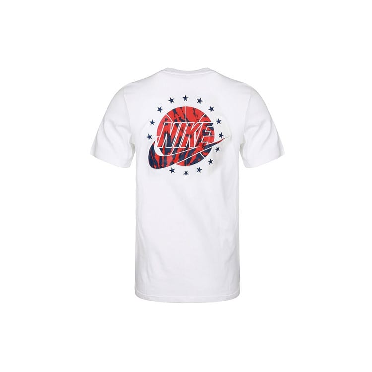 Nike T Shirts Men's White Crew Neck Moderate Straight Fit CV1084-100