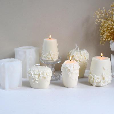 Elegant Rattan Flower Candle Silicone Mold for DIY Scented Candles and Plaster Crafts