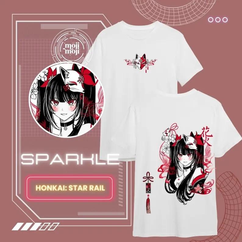 Sparkle Honkai Star Rail Shirt Front Back Print Sparkle Merch Sparkle Theme Merch Gamers T Shirt S