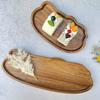 Vassoio in legno in stile giapponese per tè e caffè, frutta, dessert, caramelle, pane, snack, torte, cibo, vassoi, stoviglie