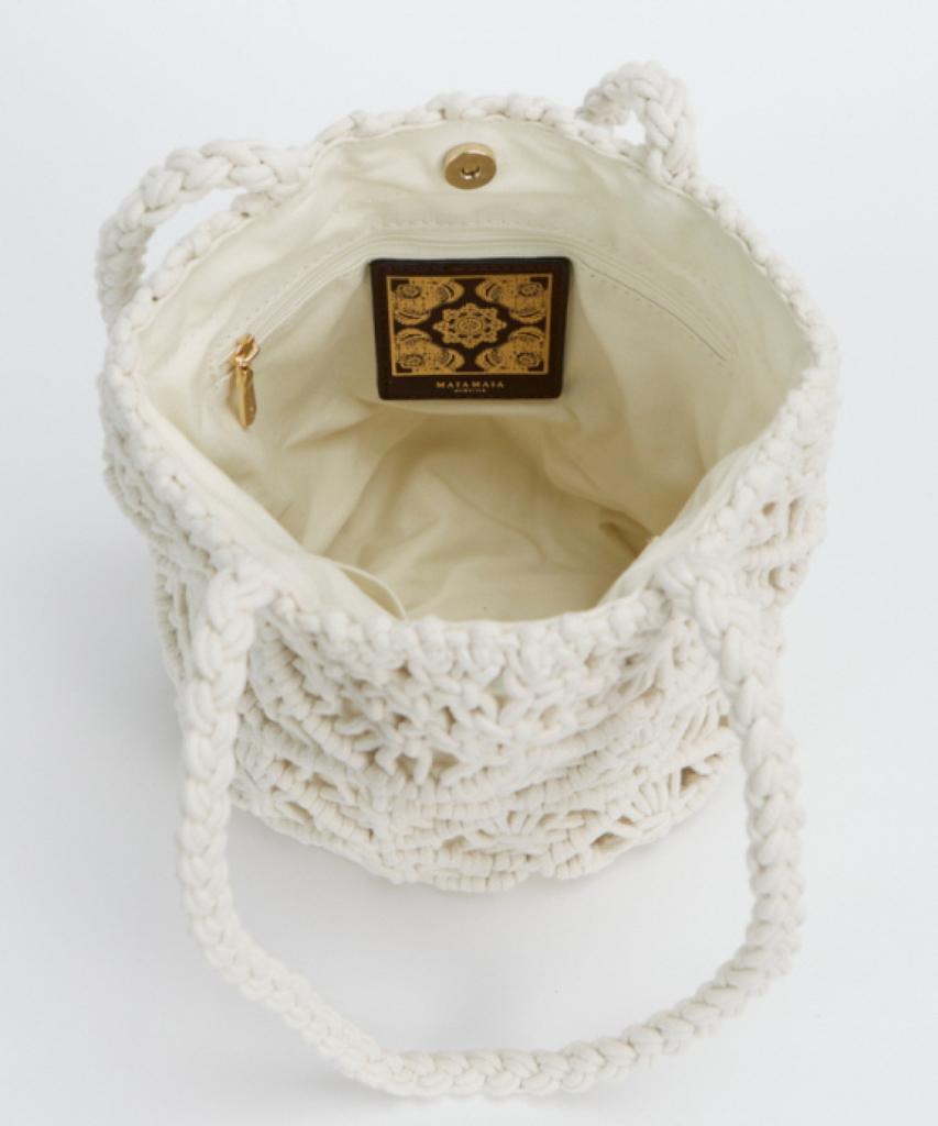 Maia Handcrafted Macrame Shoulder & Tote Bag - Ivory