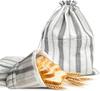 Premium Bread Bags for Homemade Loaves, XL Reusable Linen with Plastic Lining, Equipped with Convenient Drawstring for Ultimate Freshness, BPA-Free,