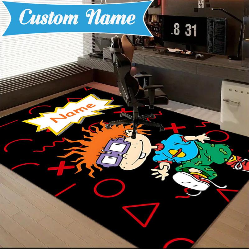 Custom Name Adventure Playroom Rug-rats Rug Game Carpet, Floor Mat for Bedroom Living Room Entryway Rug, Home Decor Idea Gift for Christmas birthday
