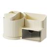 360 Rotating Pen Holder Organizer Desk Storage Box with Drawer Large Capacity for Office Home Student Study Table Top Accessory