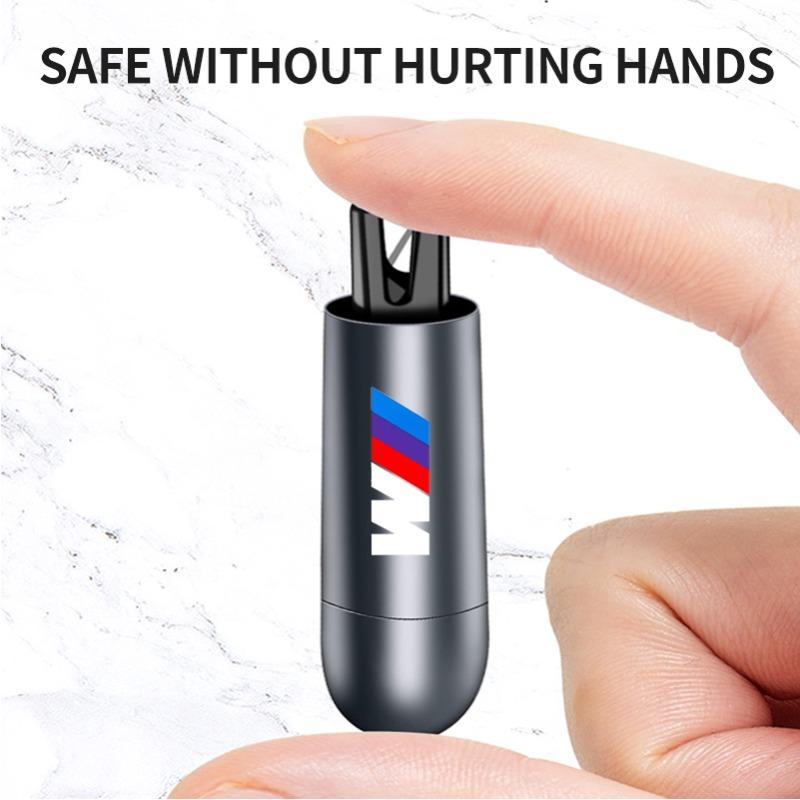 Młotek bezpieczeństwa samochodowego Narzędzie do wybijania szyb w nagłych wypadkach Przecinak do pasów bezpieczeństwa Dla BMW M E34 E36 E60 E90 E46 E39 E70 F10 F20 F30 X5 X6 X1 M3 M5 M6 E71 F01 F87