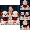 Adorable Teddy Dressed Dog Plush Toy Children Companion Bedtime Soothing Gift