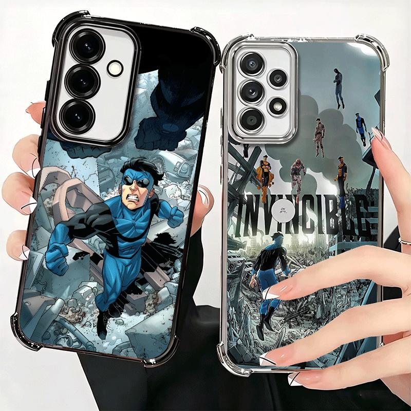 I-Invincible Anime Plating Phone Case For Samsung A17 A07 A37 A57 A16 A56 A15 A55 A14 A54 A13 A53 A26 A36 A25 A35 A24 A34 A23 A3