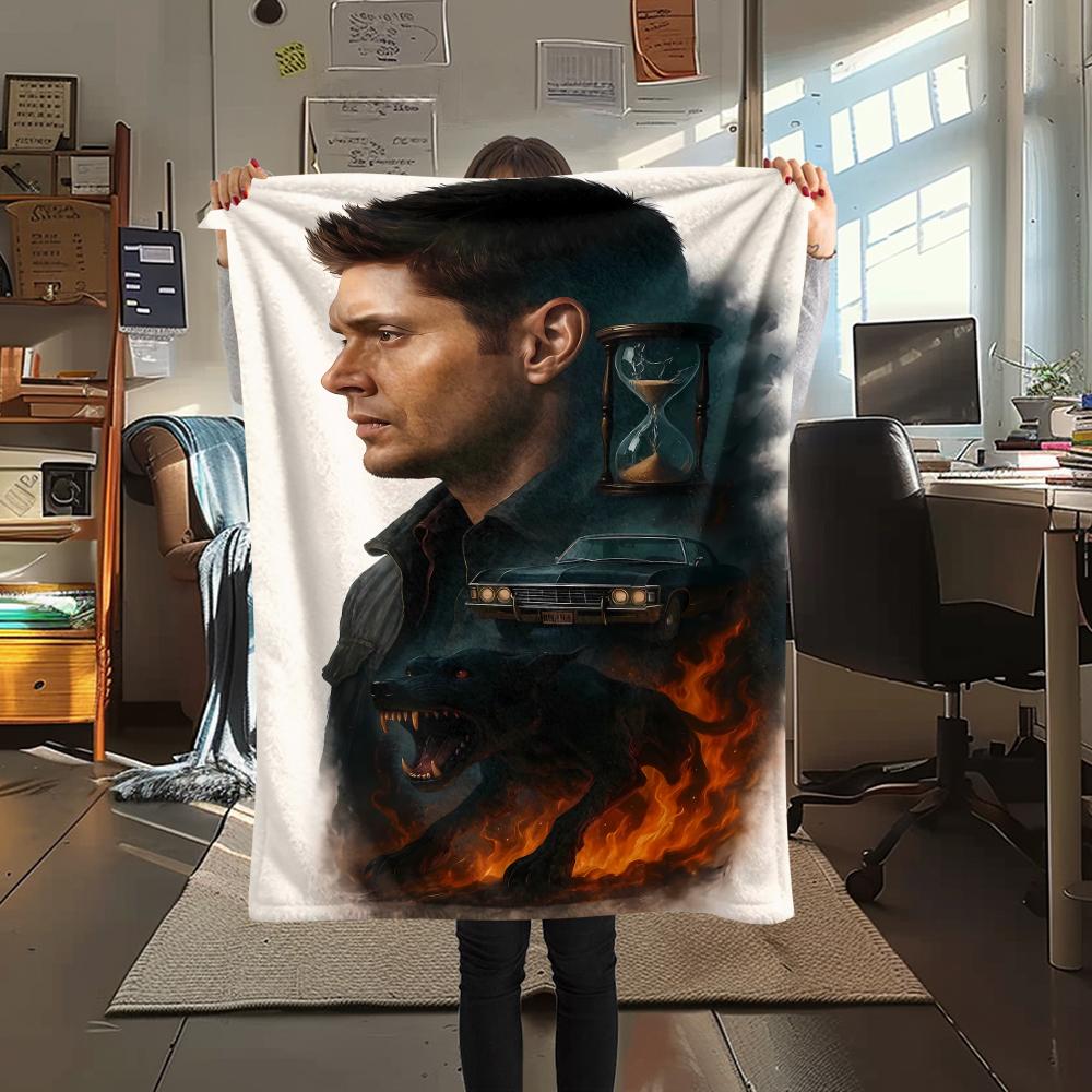 Supernatural Brothers Print Flannel Blanket,High Quality Comfortable for All Seasons,Home Decor,Warmth and Comfort,Perfect for Christmas Gifts